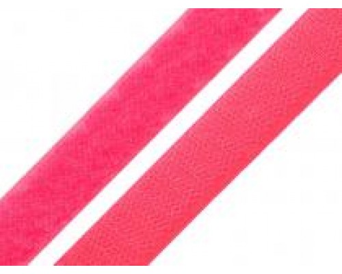 Липучка пришивная шир.2,5 см (25 мм) арт.3569 цв.розовый уп.25 м